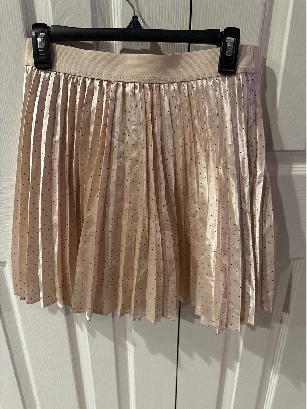 Shinestar Medium Cream Polka Dot Pleated Skirt